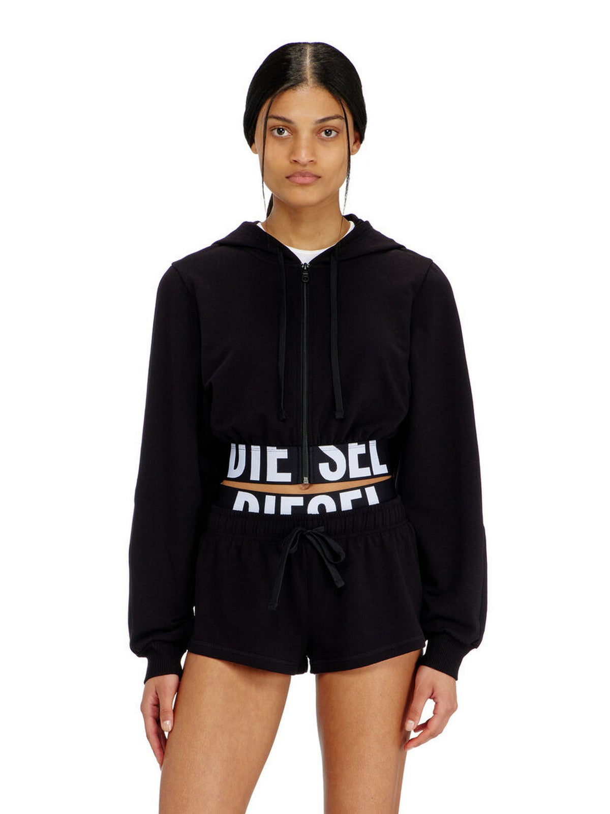 DIESEL Felpa Donna NIKA-D-POP FELPA HOMEWEAR Nero - A22776 0IKBJ 9XX