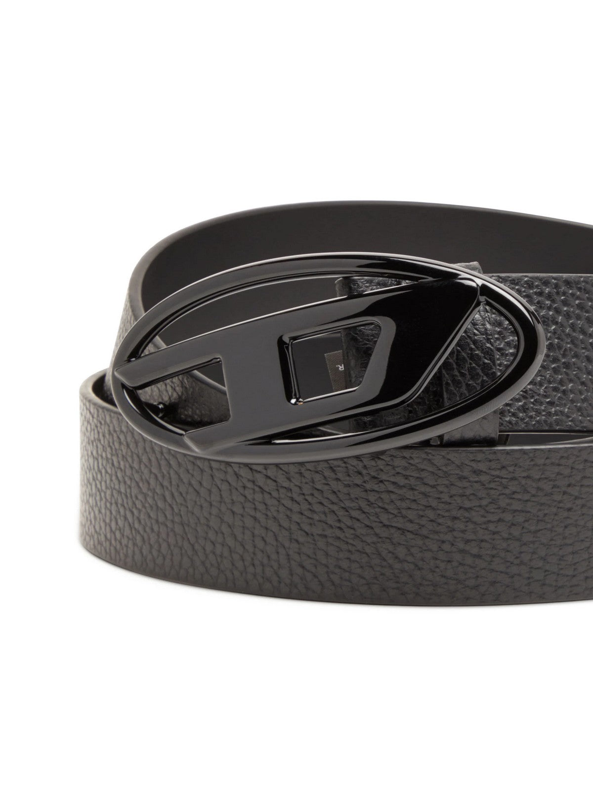 DIESEL Cintura Uomo OVAL D LOGO B-1DR BELT X08516 P4231 T8013 001 - BLACK
