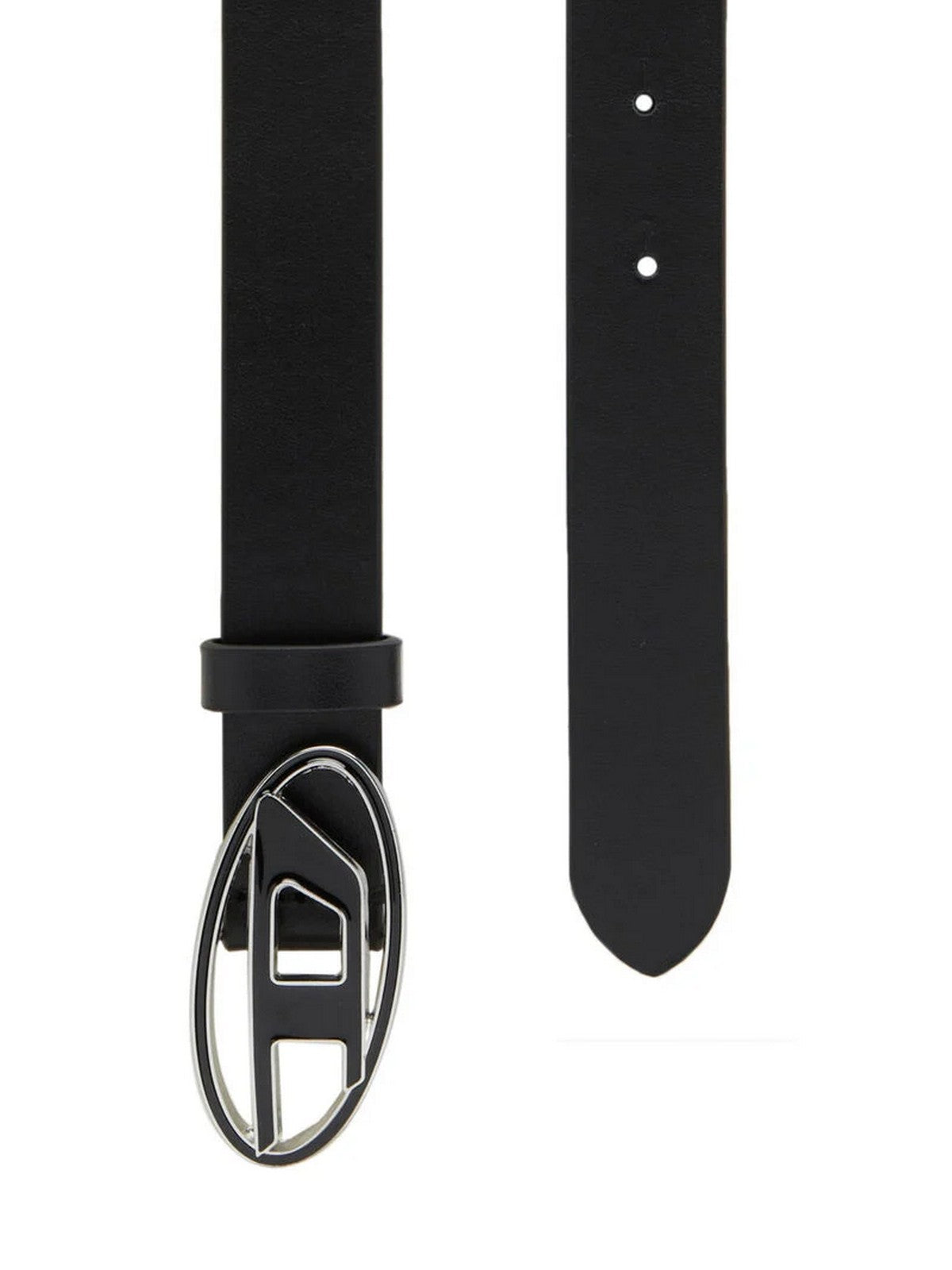 DIESEL Cintura Donna OVAL D LOGO B-1DR 25 BELT Nero - X09716 P1245 T8013 gioboutiqueweb