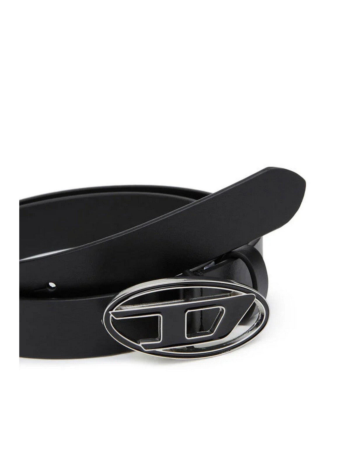 DIESEL Cintura Donna OVAL D LOGO B-1DR 25 BELT Nero - X09716 P1245 T8013 gioboutiqueweb