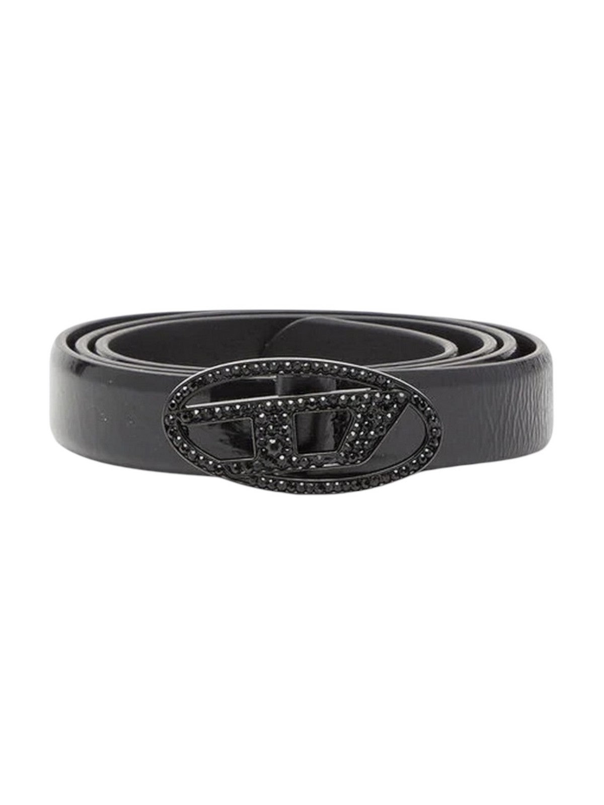 DIESEL Cintura Donna OVAL D LOGO B-1DR STRASS 20 BELT Nero - X09972 P8785 T8013