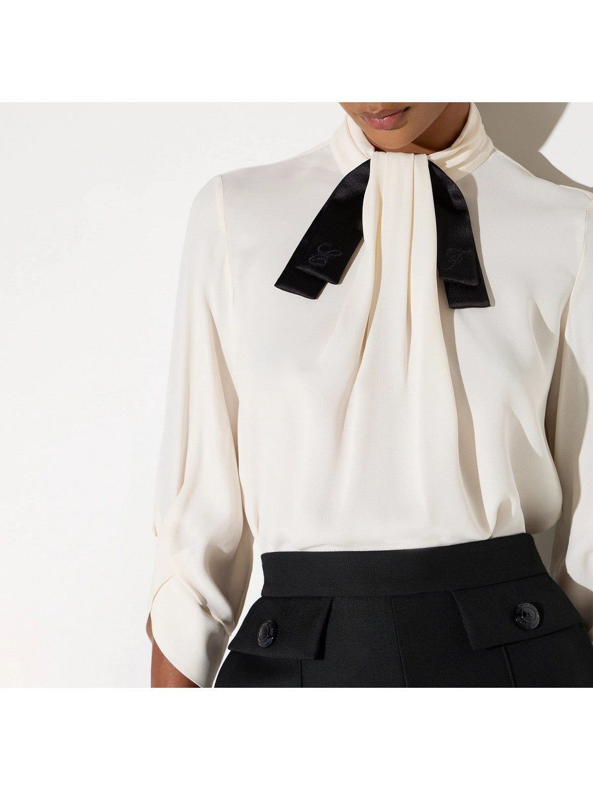 ELISABETTA FRANCHI Camicia Donna BURRO/NERO - CA17866E2 E84