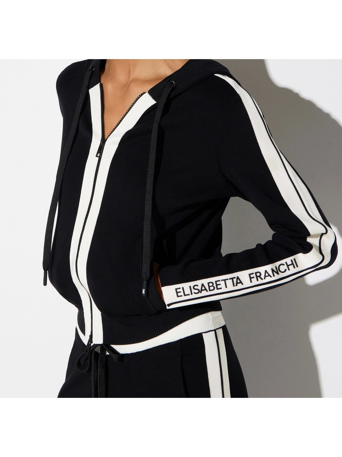 ELISABETTA FRANCHI Felpa Donna NERO/BURRO - MK15S66E2 685 gioboutiqueweb
