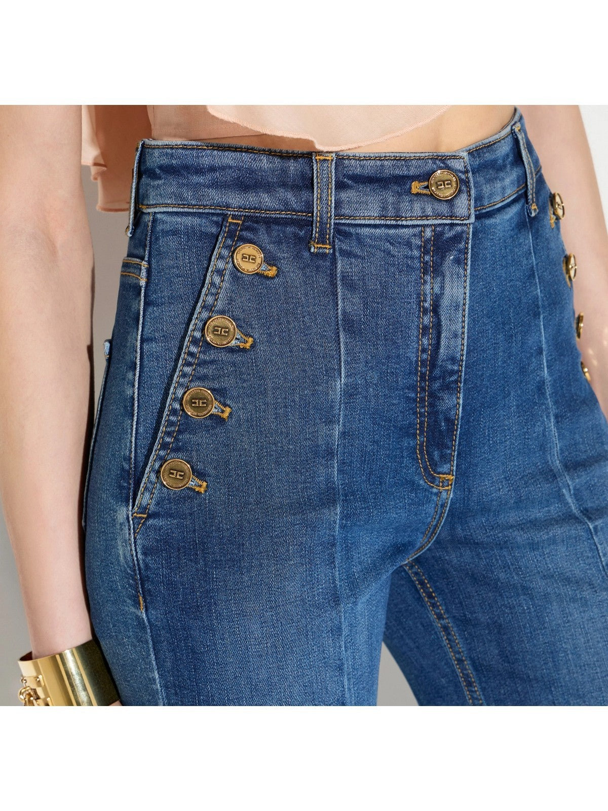 ELISABETTA FRANCHI Jeans Donna BLUE VINTAGE - PJ12D66E2 139 gioboutiqueweb