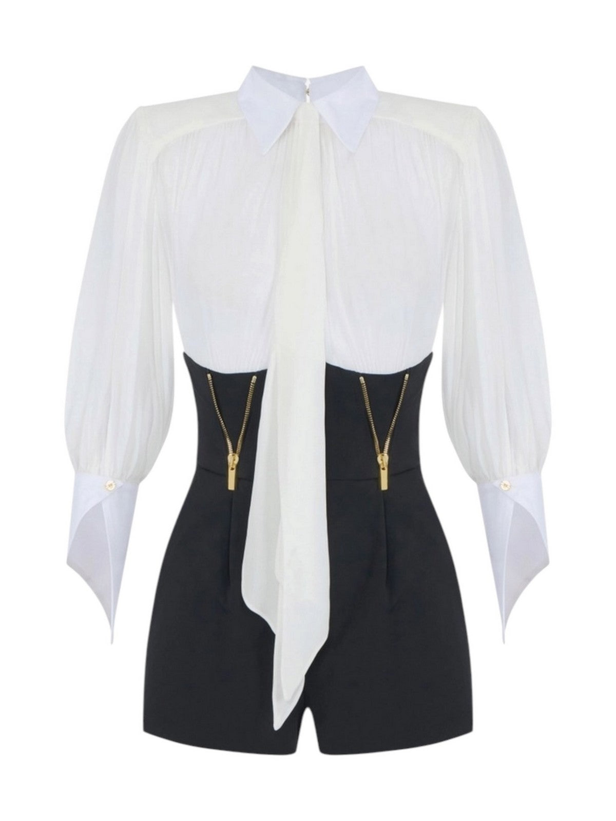 ELISABETTA FRANCHI Tuta Donna AVORIO/NERO- TU06566E2 309 gioboutiqueweb