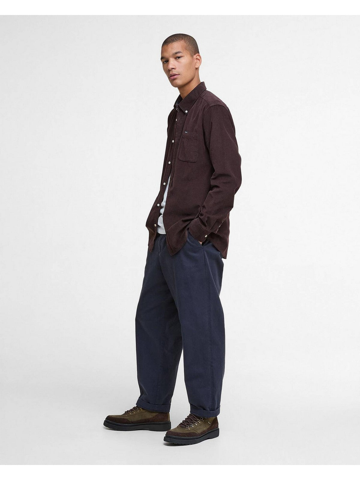 BARBOUR Camicia Uomo RAMSEY Dark Oak - MSH5001 BR17
