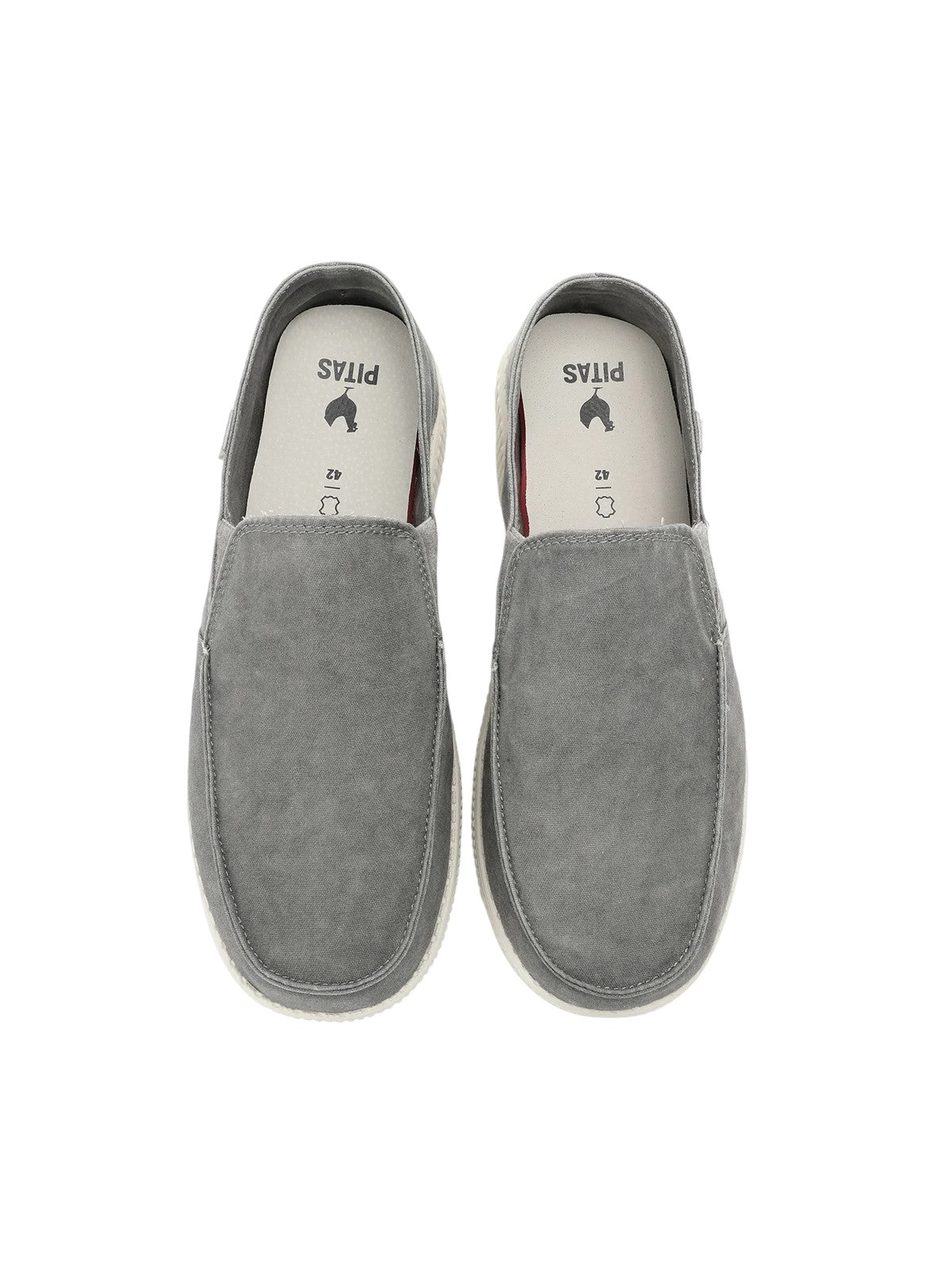 Pitas Scarpa Slip On Washed Gris W10-SOW 36-GRIS