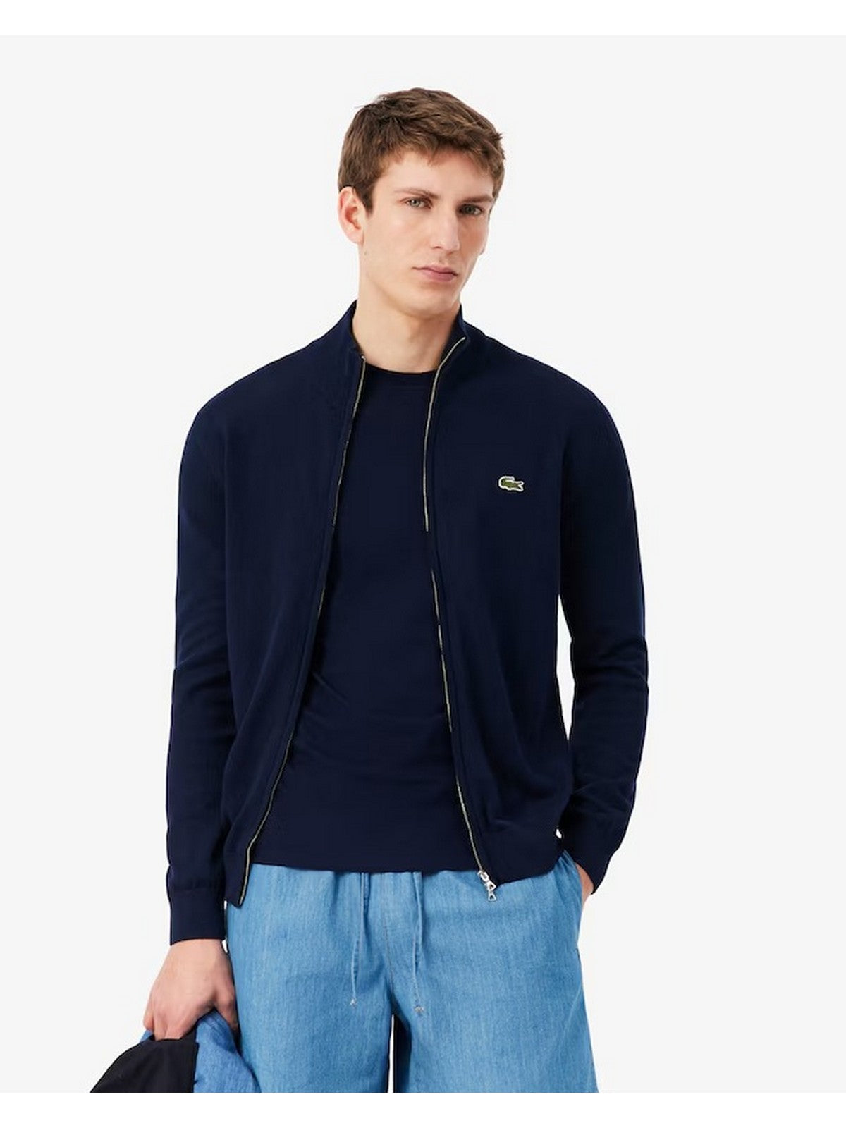 LACOSTE Cardigan Uomo AH1957 166 Blu