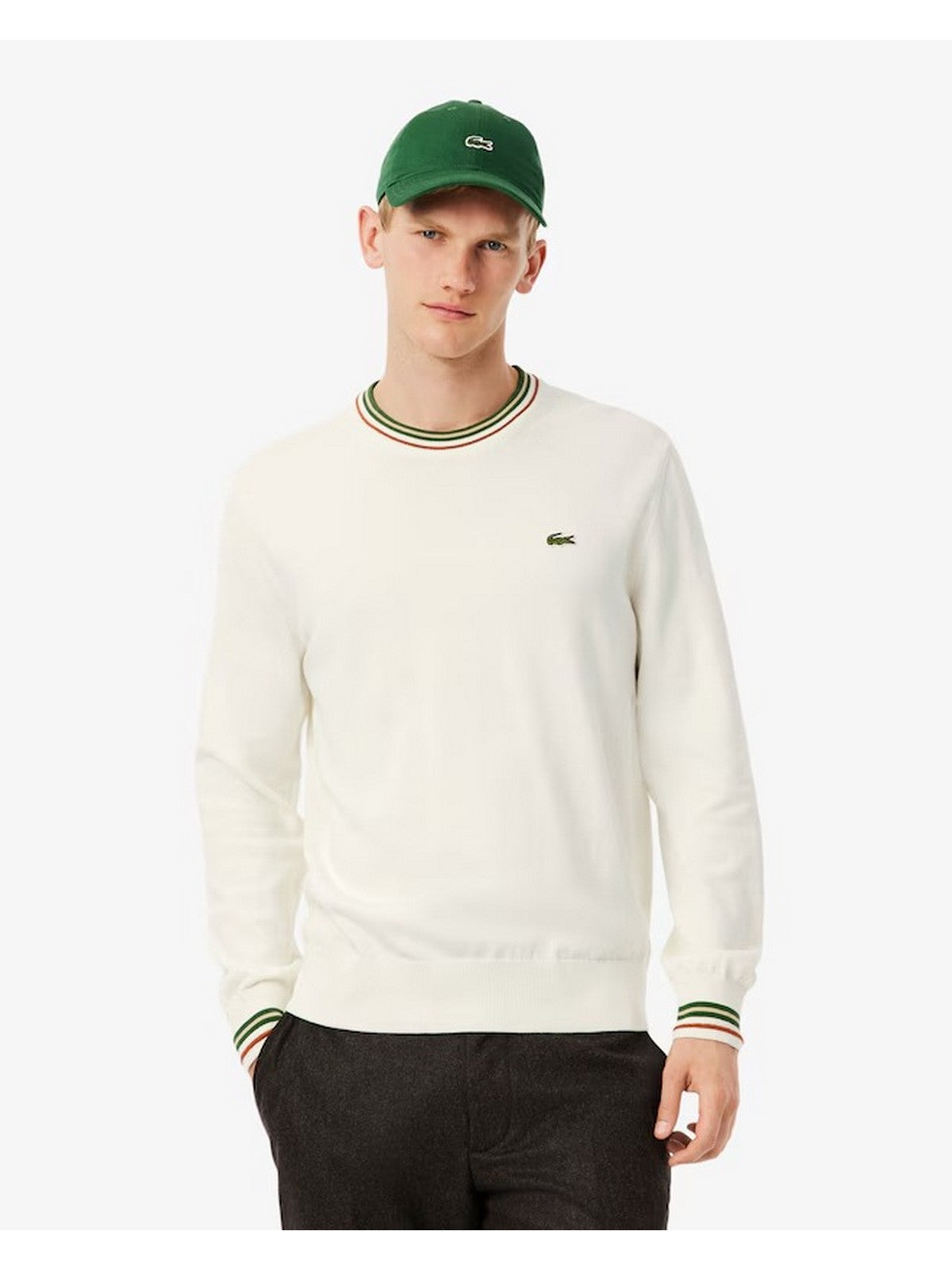 LACOSTE Maglione Uomo AH5158 X0N PANNA