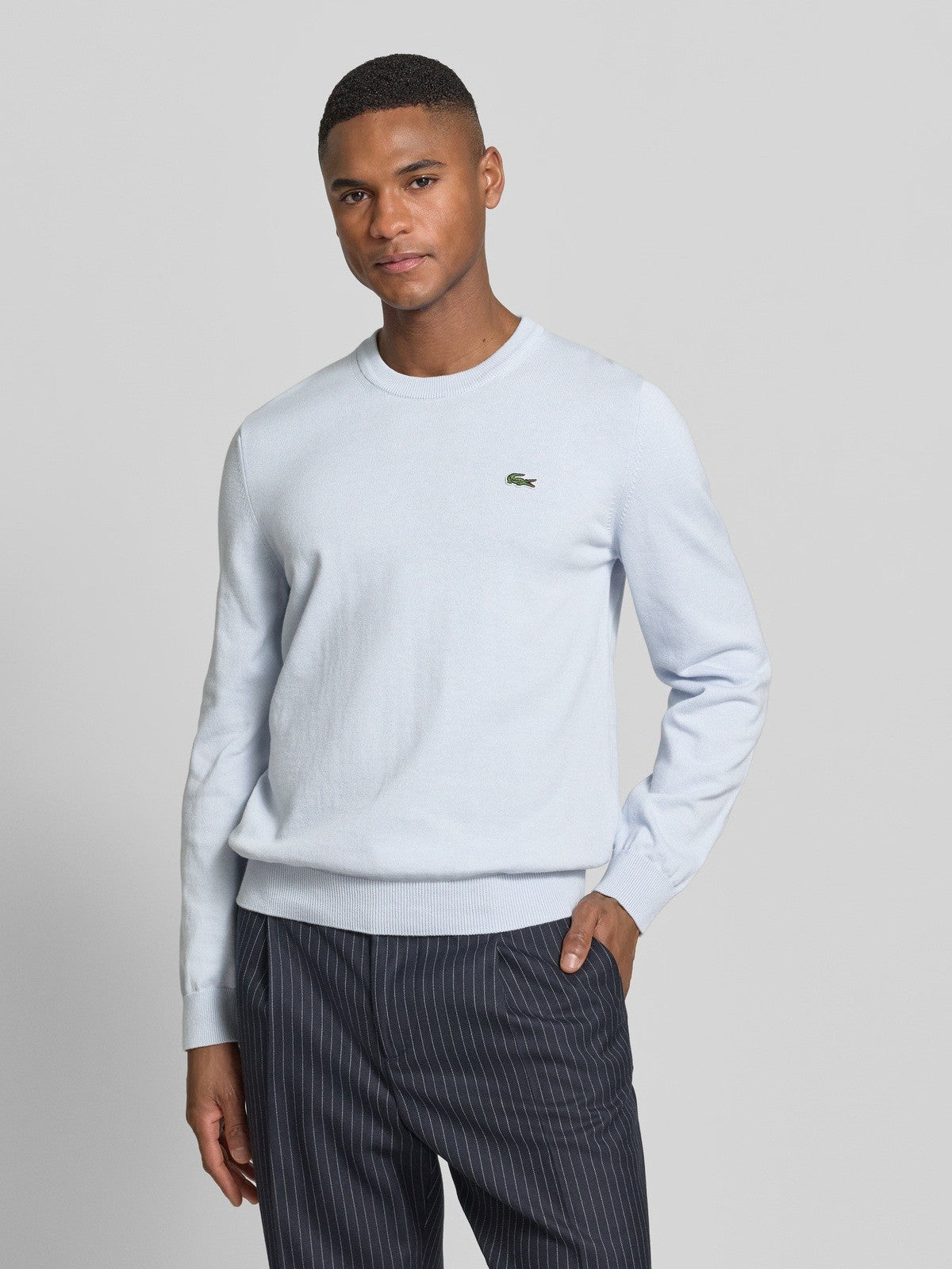 LACOSTE Maglia Uomo AH0128 J2G BLU CHIARO gioboutiqueweb