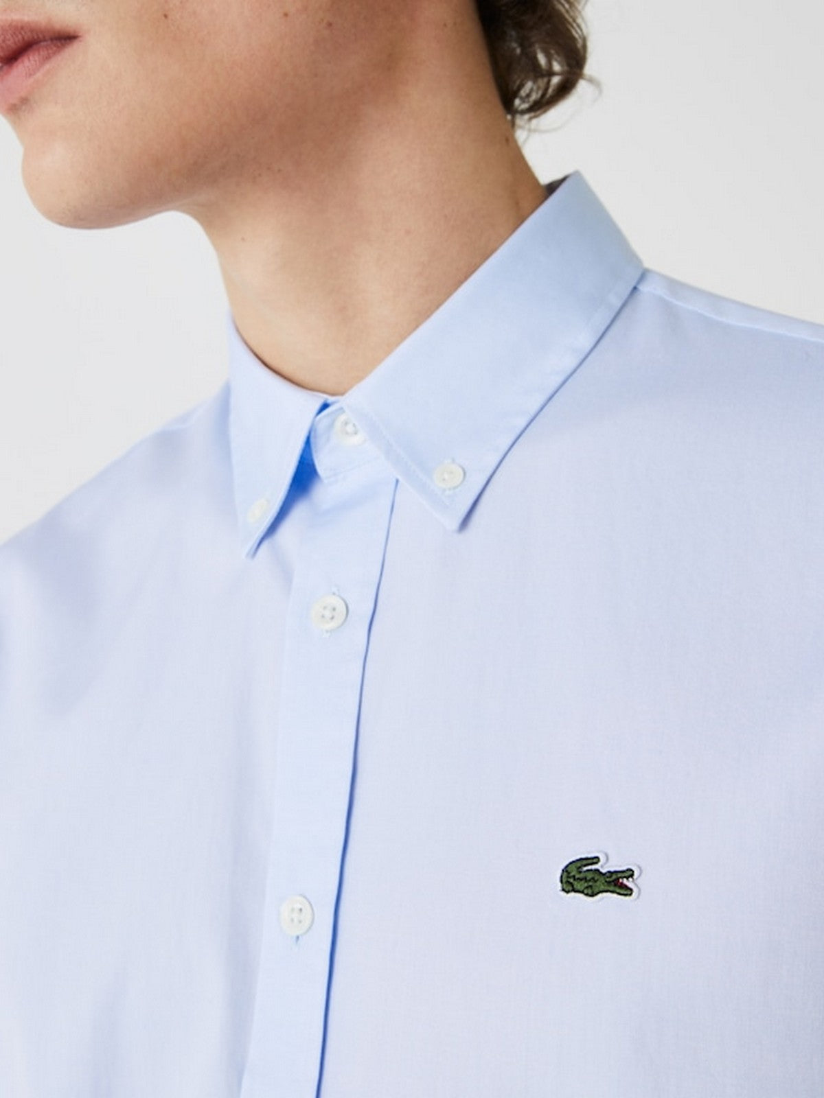 LACOSTE Camicia Uomo CH2933 HBP AZZURRO
