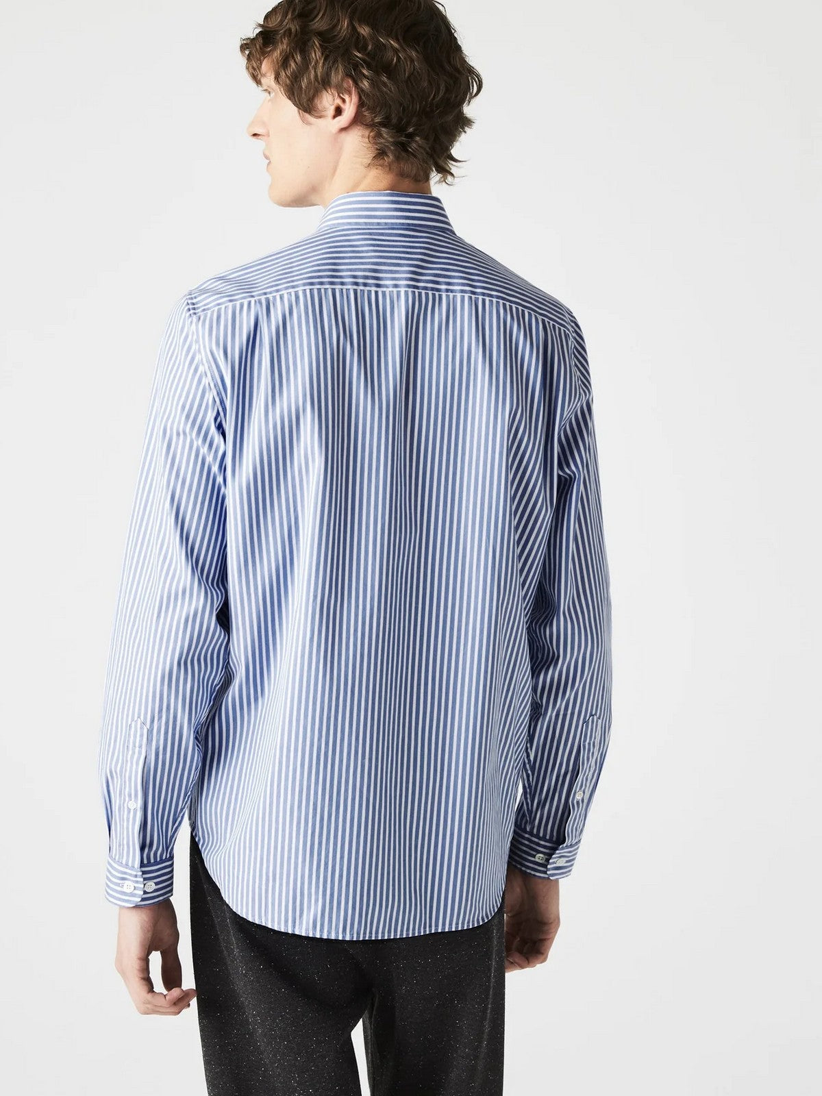 LACOSTE Camicia Uomo CH2936 F6Z BIANCO/AZZURO