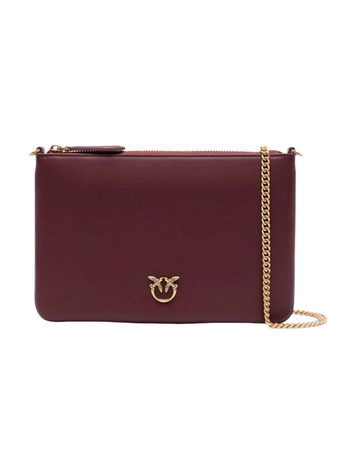 PINKO Borsa Donna FLAT CLASSIC VITELLO SETA RIBES INTENSO-ANTIQUE GOLD - 100455-A0F1 WW5Q