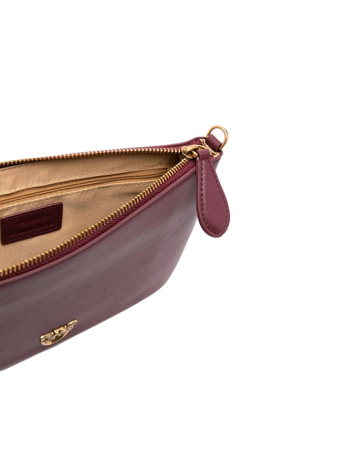 PINKO Borsa Donna FLAT CLASSIC VITELLO SETA RIBES INTENSO-ANTIQUE GOLD - 100455-A0F1 WW5Q