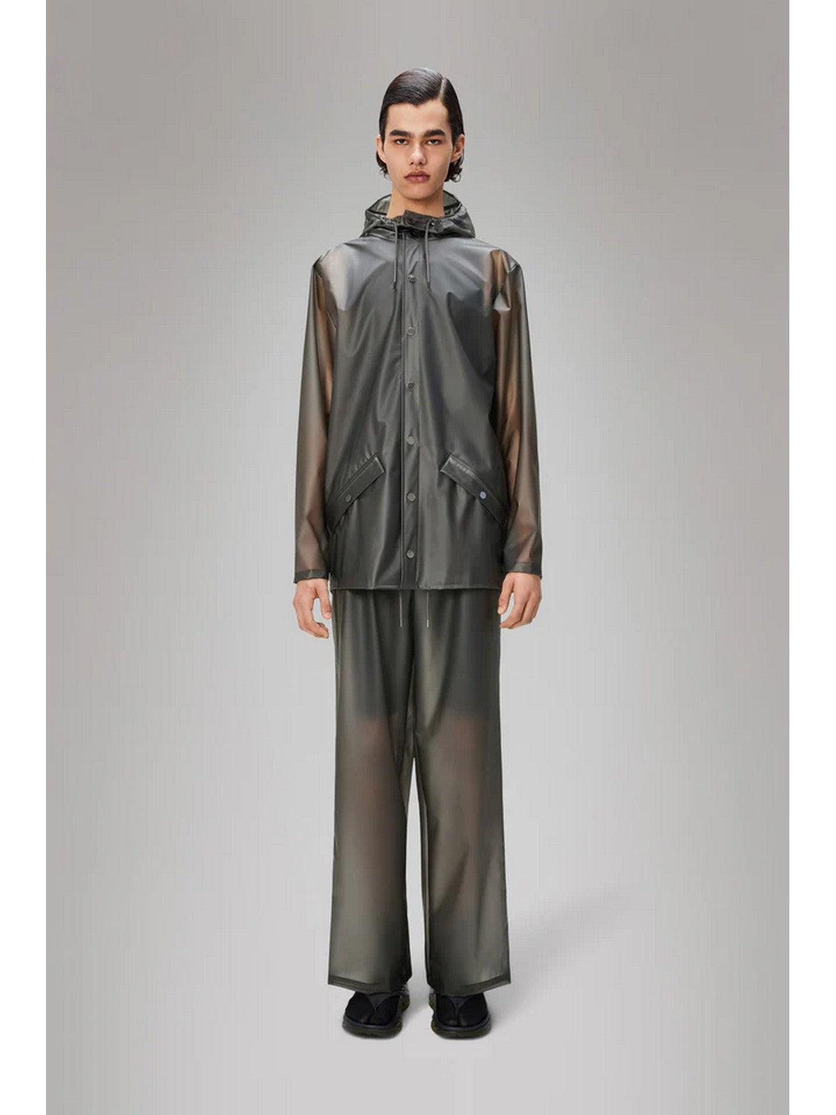 RAINS Giubbino Unisex adulto Jacket W3 12010 106 Mist Grigio