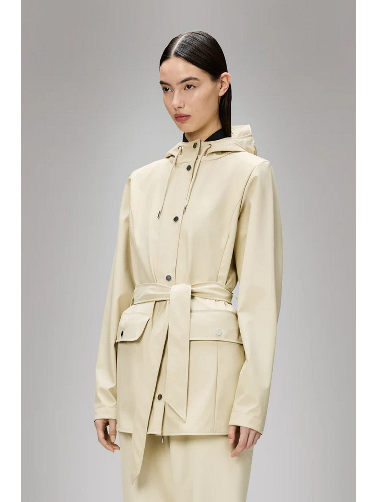 RAINS Giubbino Donna Curve Jacket W3 12100 26 Dune Beige