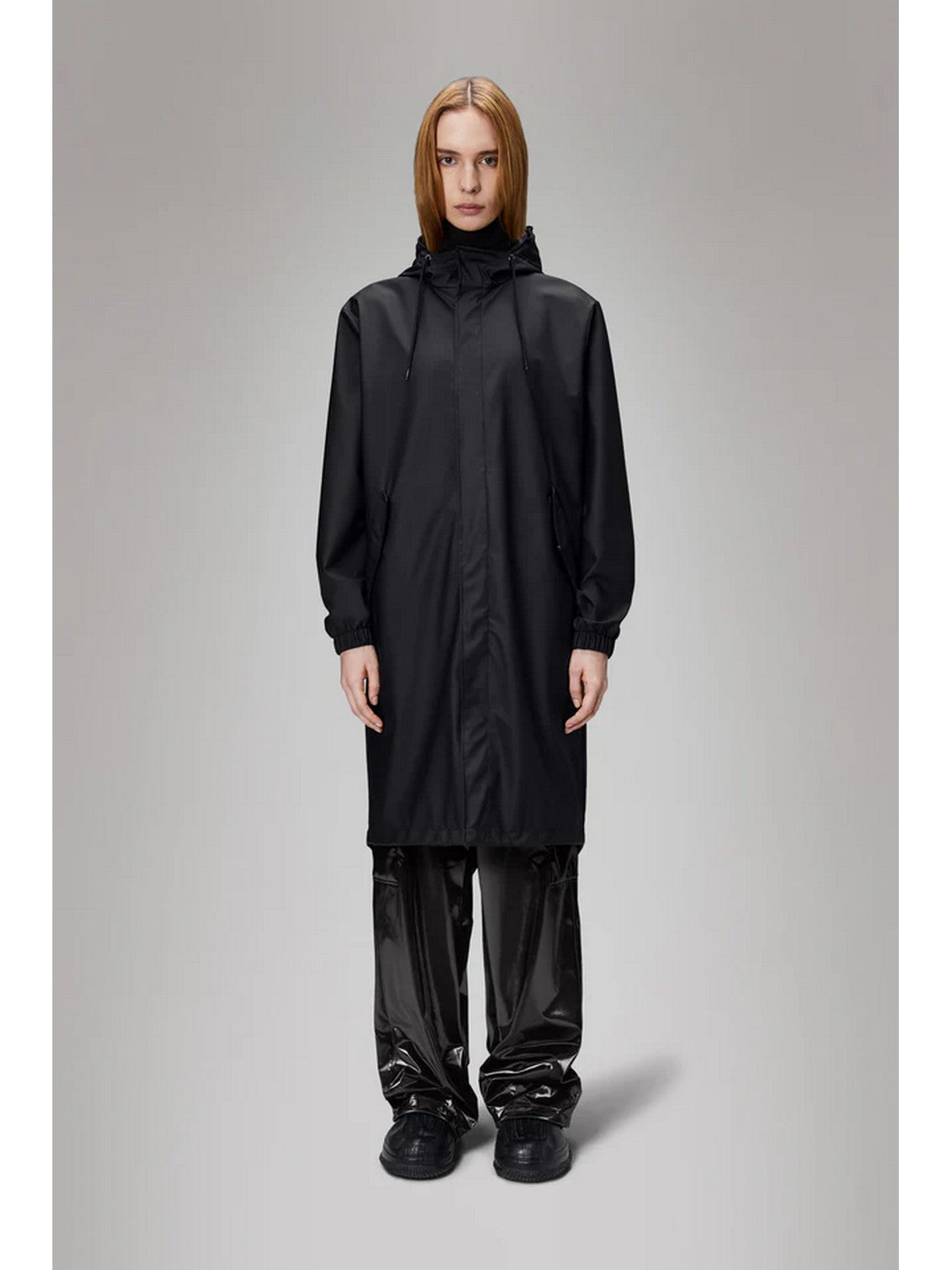 RAINS Giubbino Unisex adulto Fishtail Parka 18140 BLA BLACK