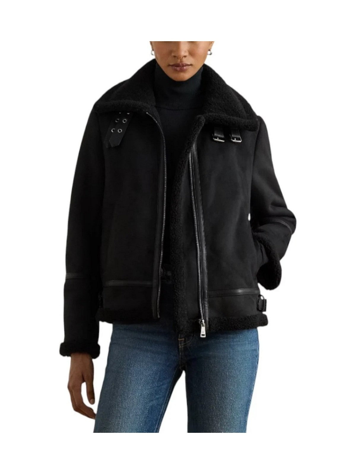 LAUREN RALPH LAUREN Cappotto Donna FX SH SB 24"-UNLINED-COAT BLACK - 297P04122 001