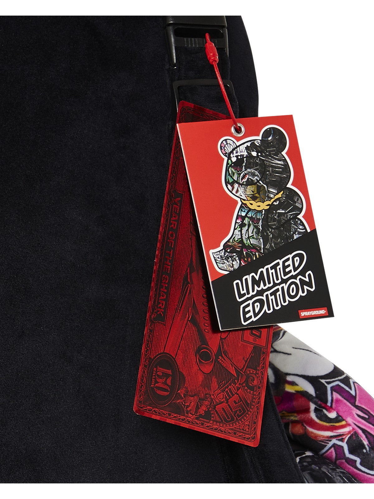 SPRAYGROUND Zaino Uomo SPLIT CYBERSHARK MONEYBEAR TEDDY BEAR 910B8052NSZ Nero gioboutiqueweb