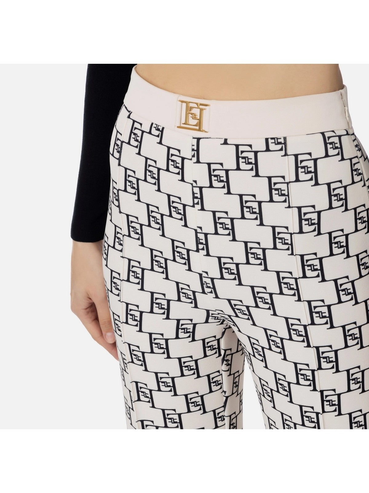 ELISABETTA FRANCHI Pantalones de marfil PAS1541E2 E84 de mujer