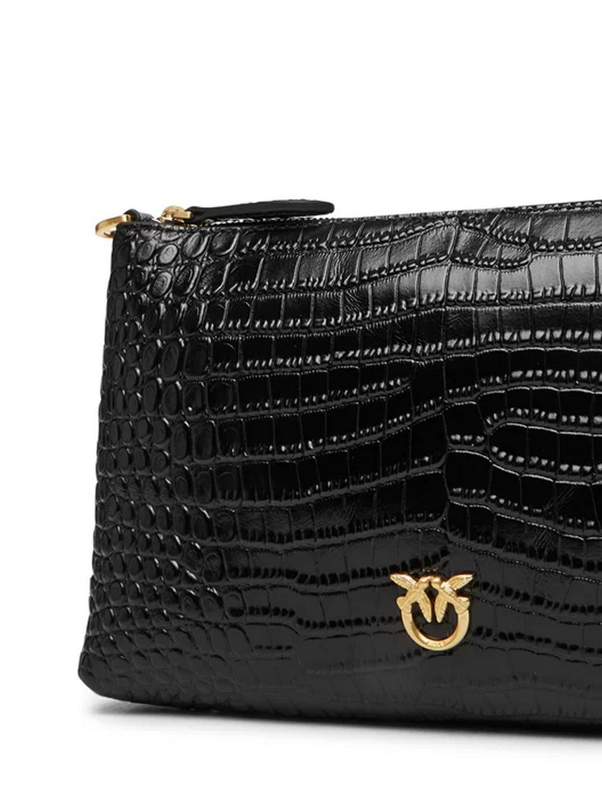 PINKO Portafoglio Donna FLAT HORIZONTAL MINI 104277-A2OH Z99V NERO LIMOUSINE - MATT GOLD