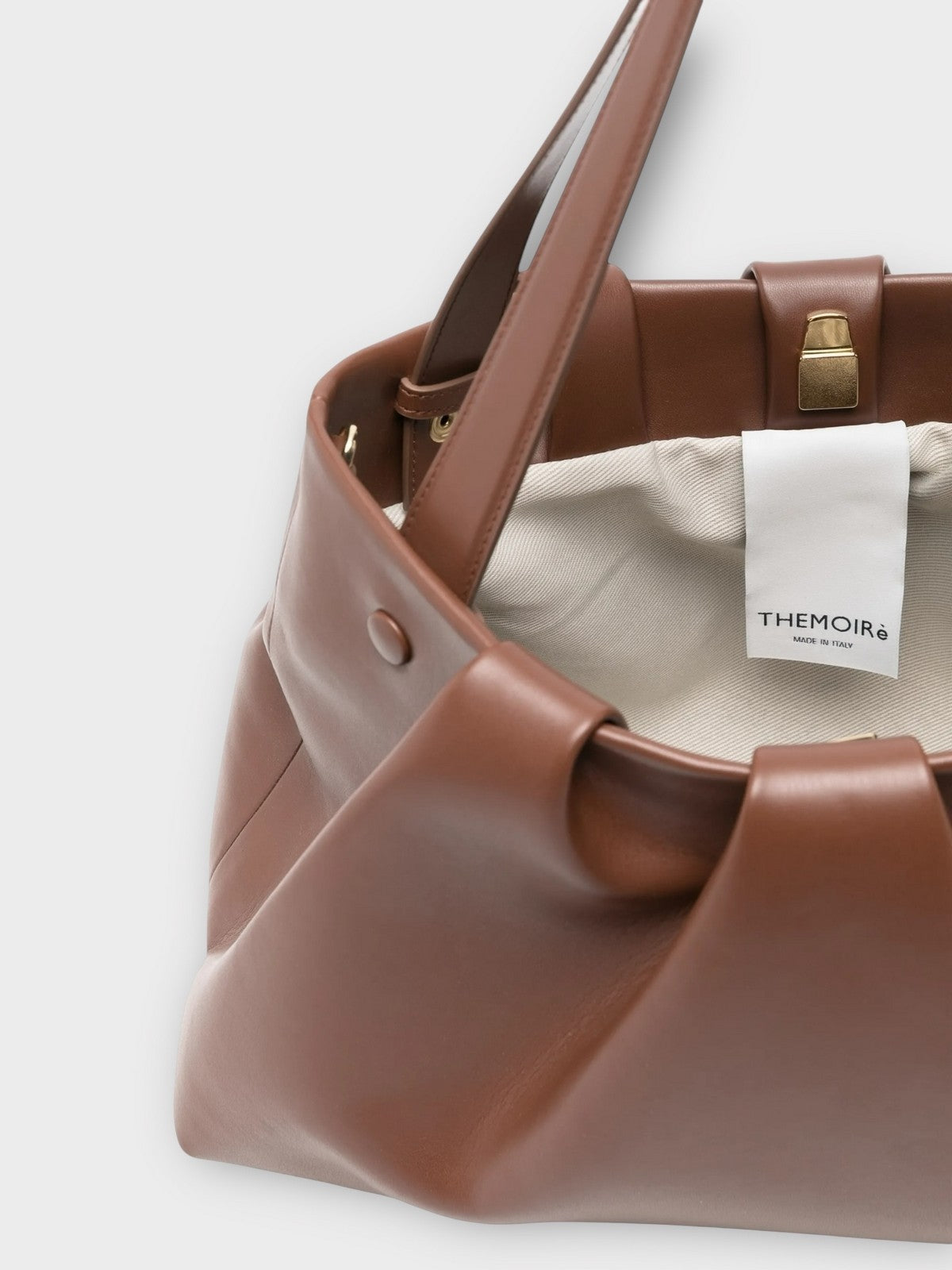 THEMOIRè Athena vegan fabric bag brown eco-friendly design 