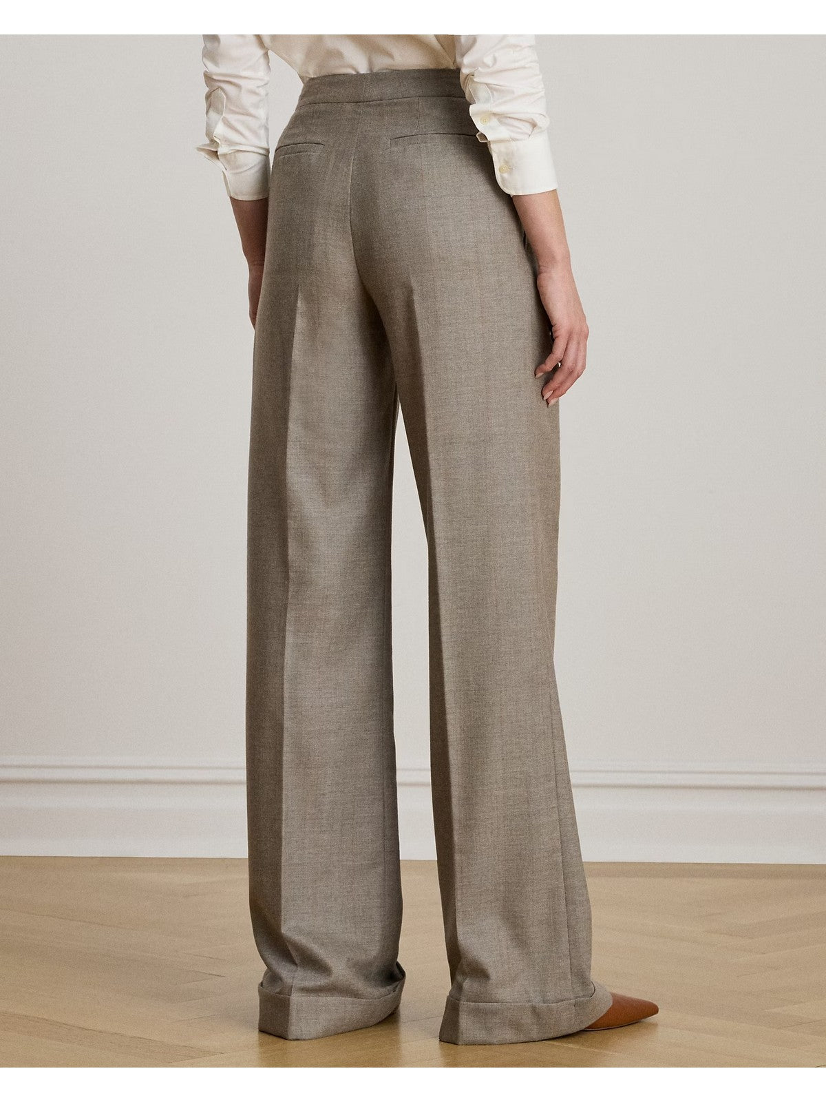 LAUREN RALPH LAUREN Pantalone Donna WILVA-FULL LENGTH-PLEATED 200979826 001 TAUPE/GREY MULTI