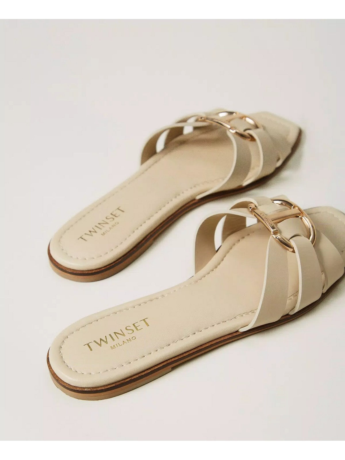 TWINSET Ciabatta Donna  251TGT090 11640 Beige gioboutiqueweb