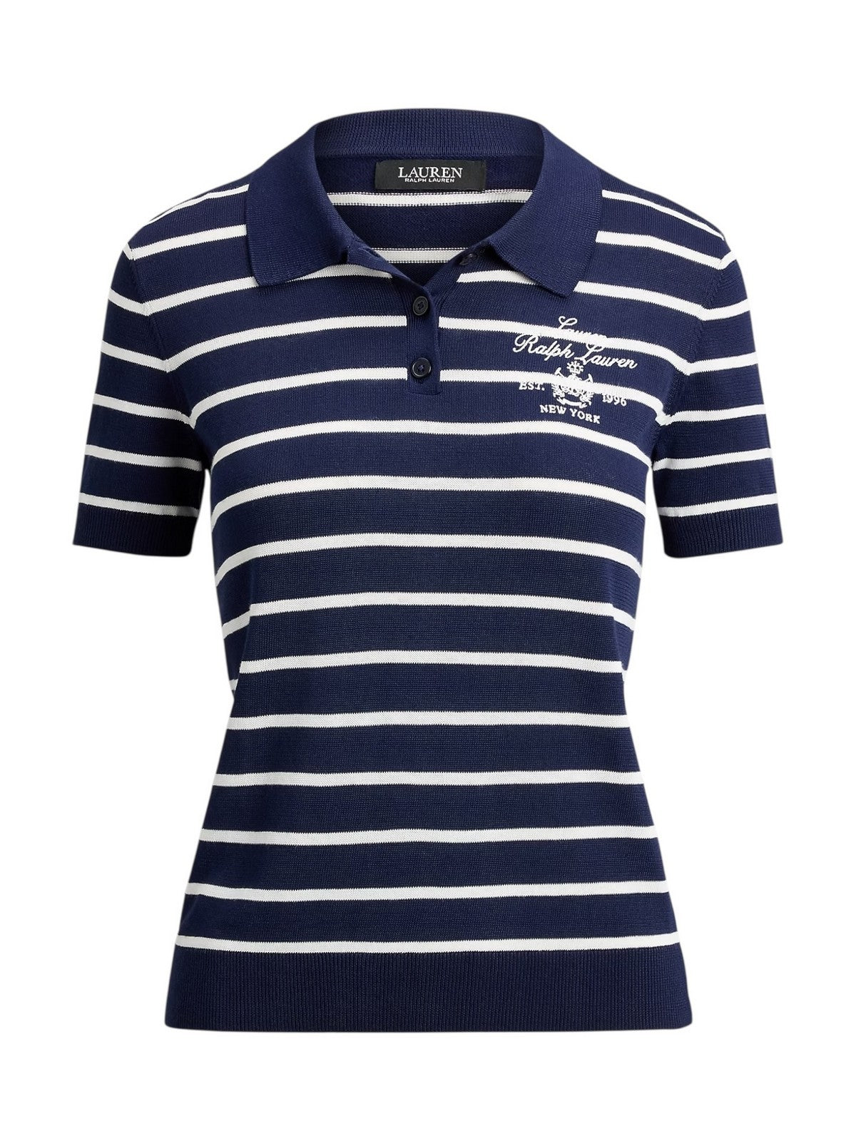 LAUREN RALPH LAUREN Polo Donna NATRISSA-SHORT SLEEVE-PULLOVER 200P03506 002 REFINED NAVY/WHITE