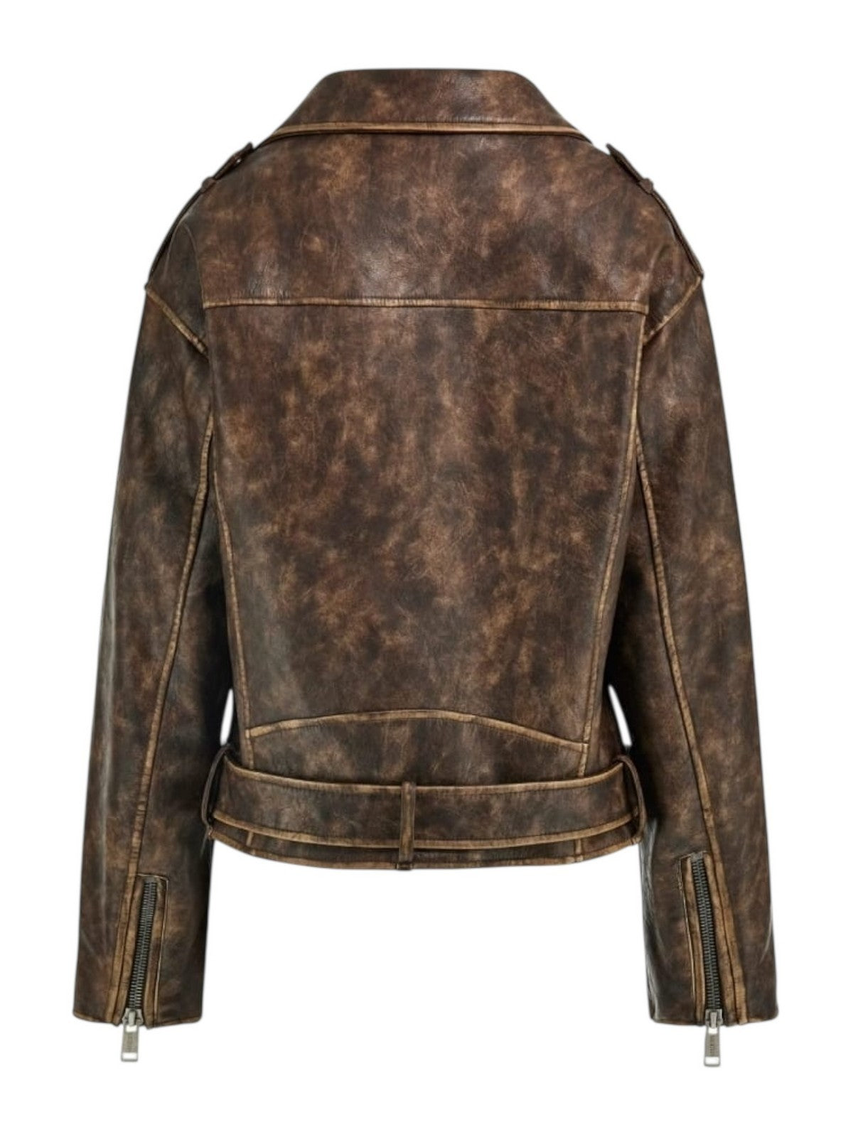 GUESS Giubbino Donna CHARLENE OVERSIZE BIKER W5YL04 WHDI0 F1GQ ESPRESSO BROWN MULTI