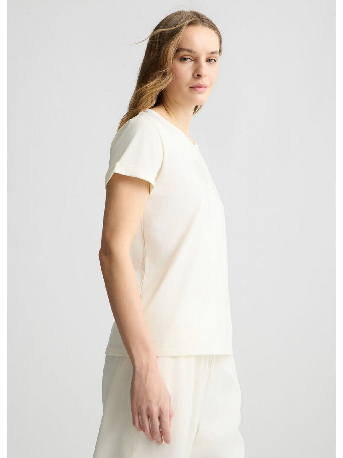 LIU JO SPORT T-shirt Donna  TA5180JS923 M9248 White m.LJ holed gioboutiqueweb