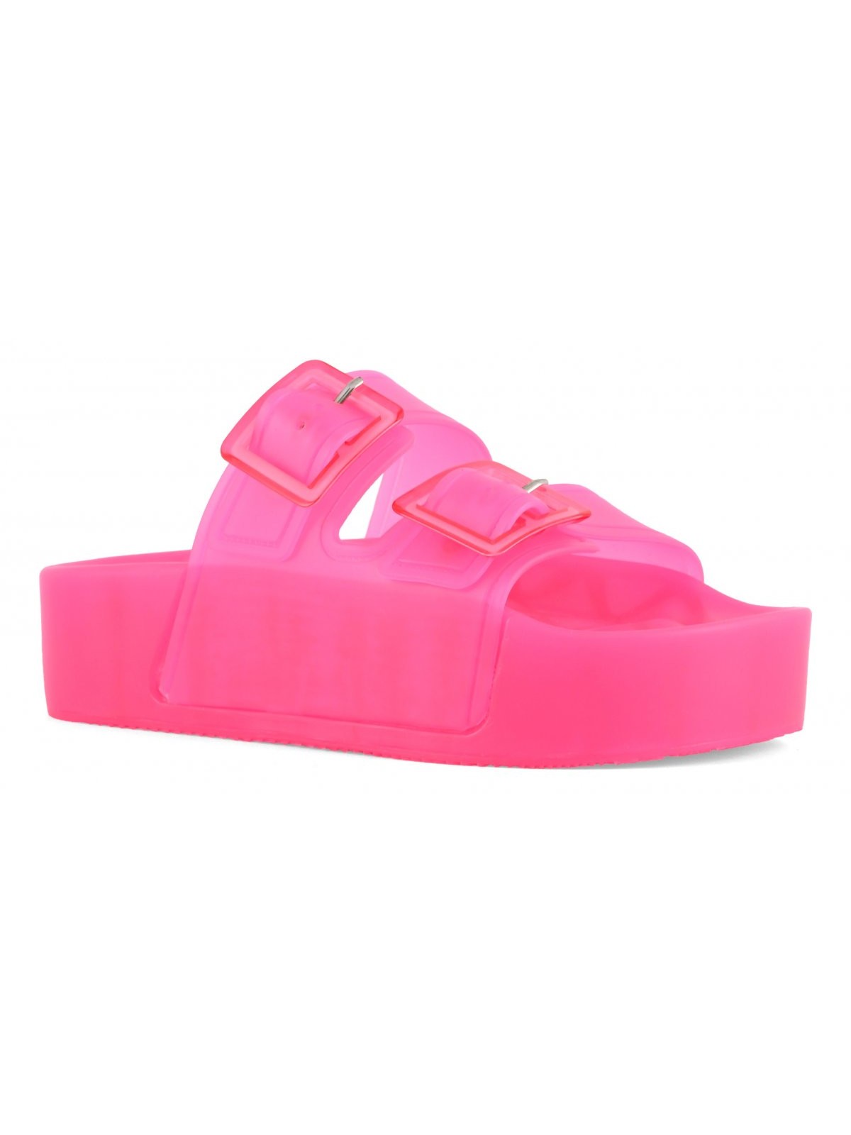 Farben der kalifornischen Ciabatta -Frau High Jelly Sandal 2 Schnallen HC.Chj402 Fux Rosa