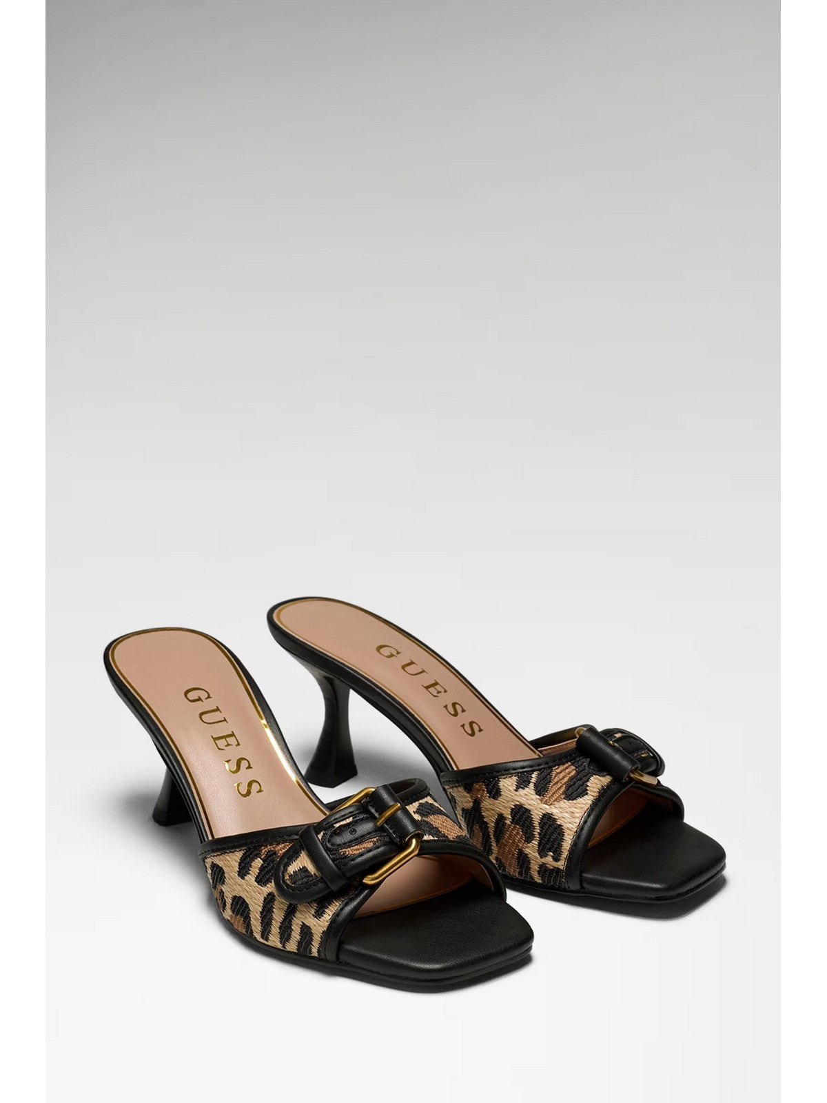 GUESS Sandalo Donna DISTA2 FLJDI2 PEL03 BLKNA BLACK NATURAL