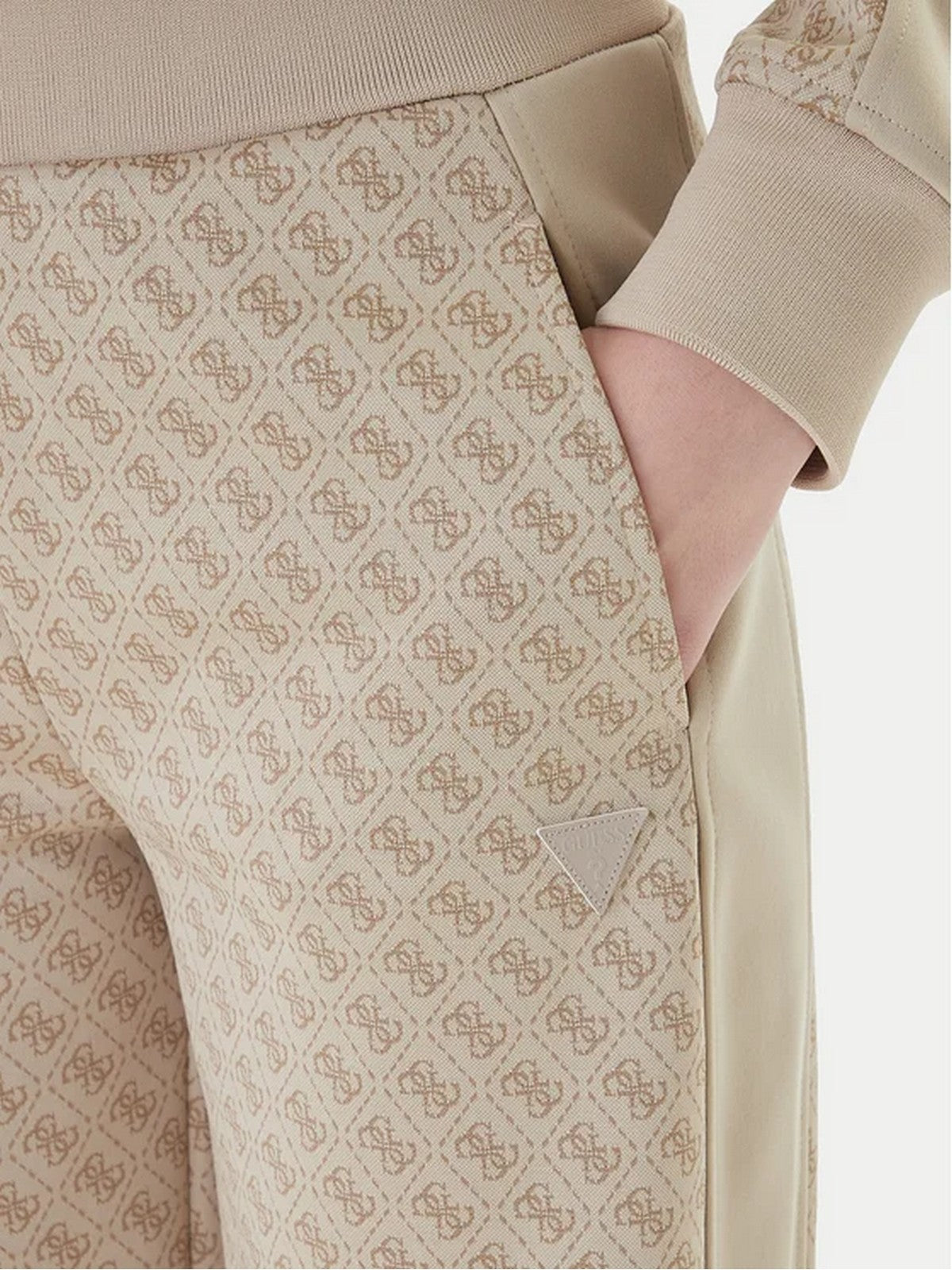 GUESS SPORT Pantalone Donna MAYA 4G WIDE LEG PANTS V6RB09 K2042 FNN0 4G JACQUARD LIGHT MI