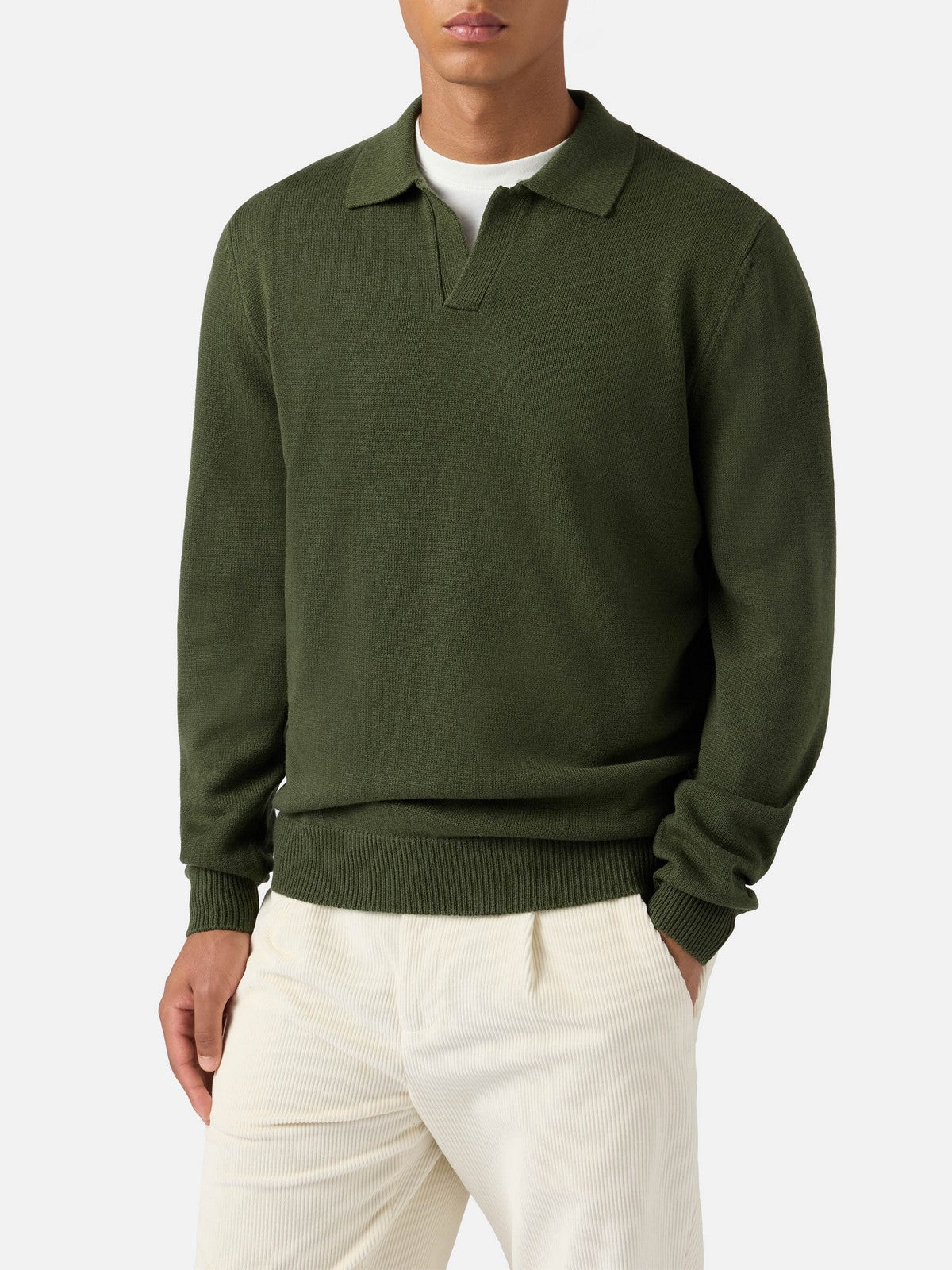 MC2 SAINT BARTH Polo Uomo  COVENT MERINOCASH 00011I 52 MILITARY