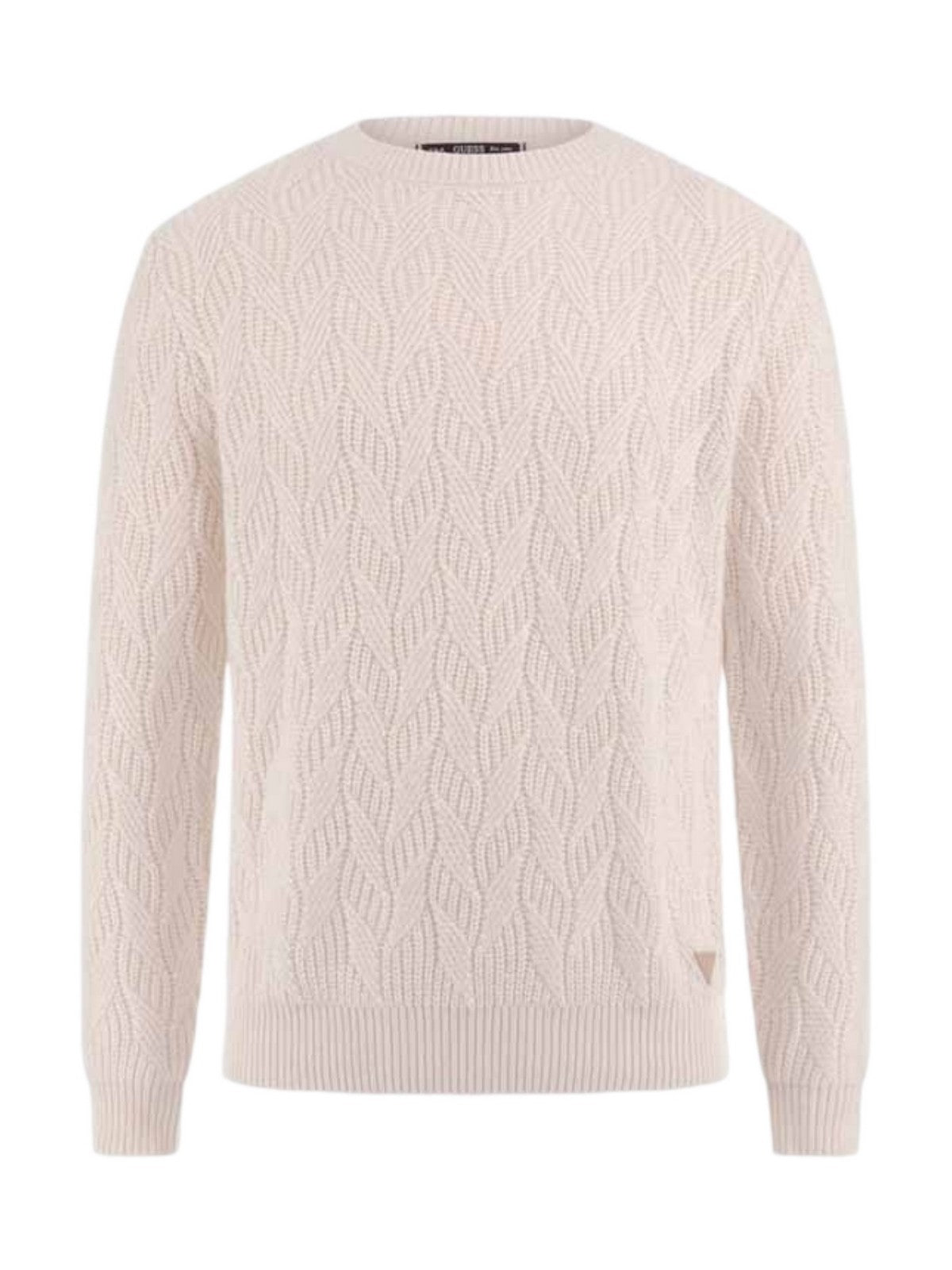 GUESS Maglione Uomo Delroy Cn Ls Stitche M4YR13 Z3FC2 G047 Bianco gioboutiqueweb