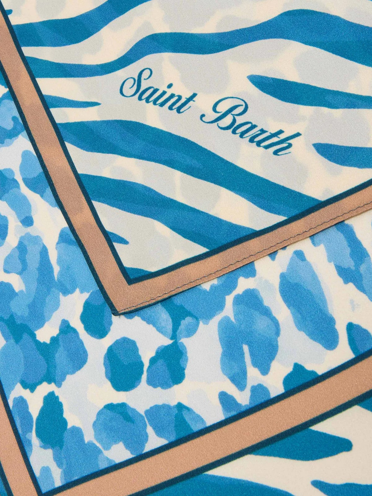 MC2 SAINT BARTH Bandana Unisex adulto  KITANA 09214L SILK BLUE SAFARI 1036