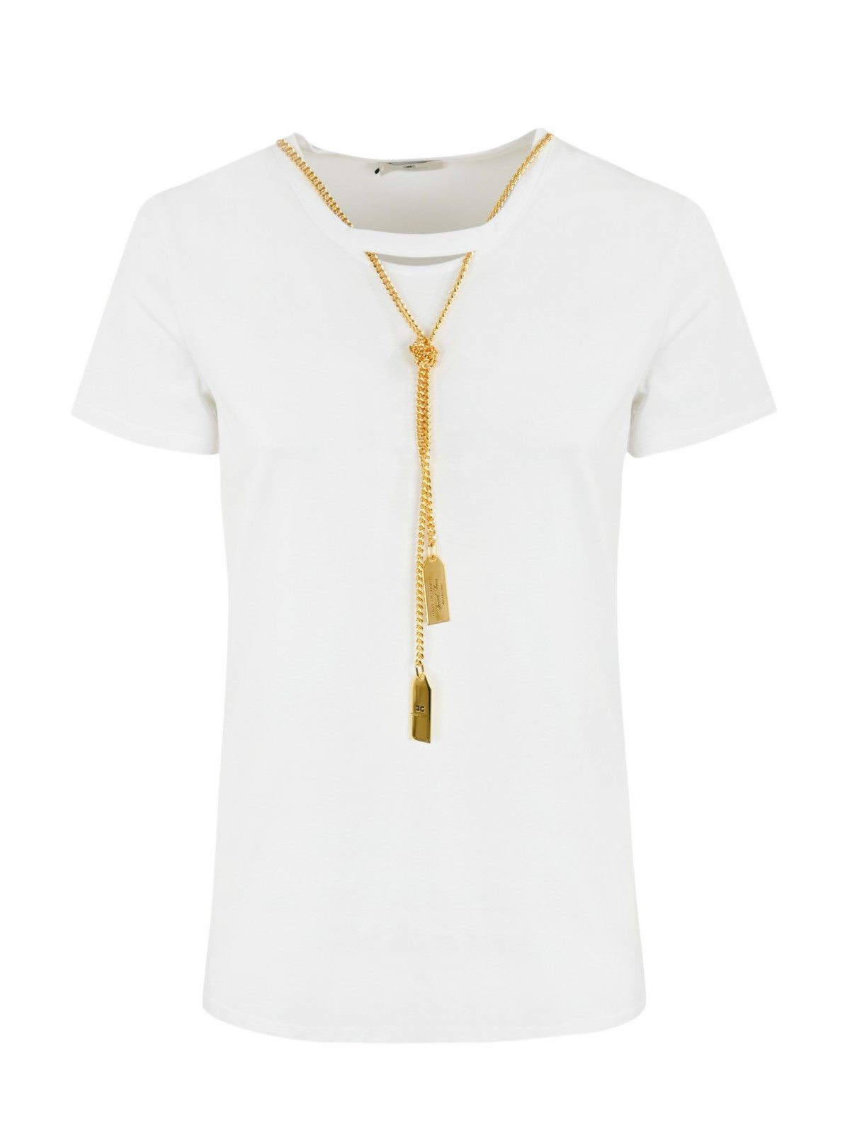 ELISABETTA FRANCHI T-shirt i typka MA00946E2 270 White