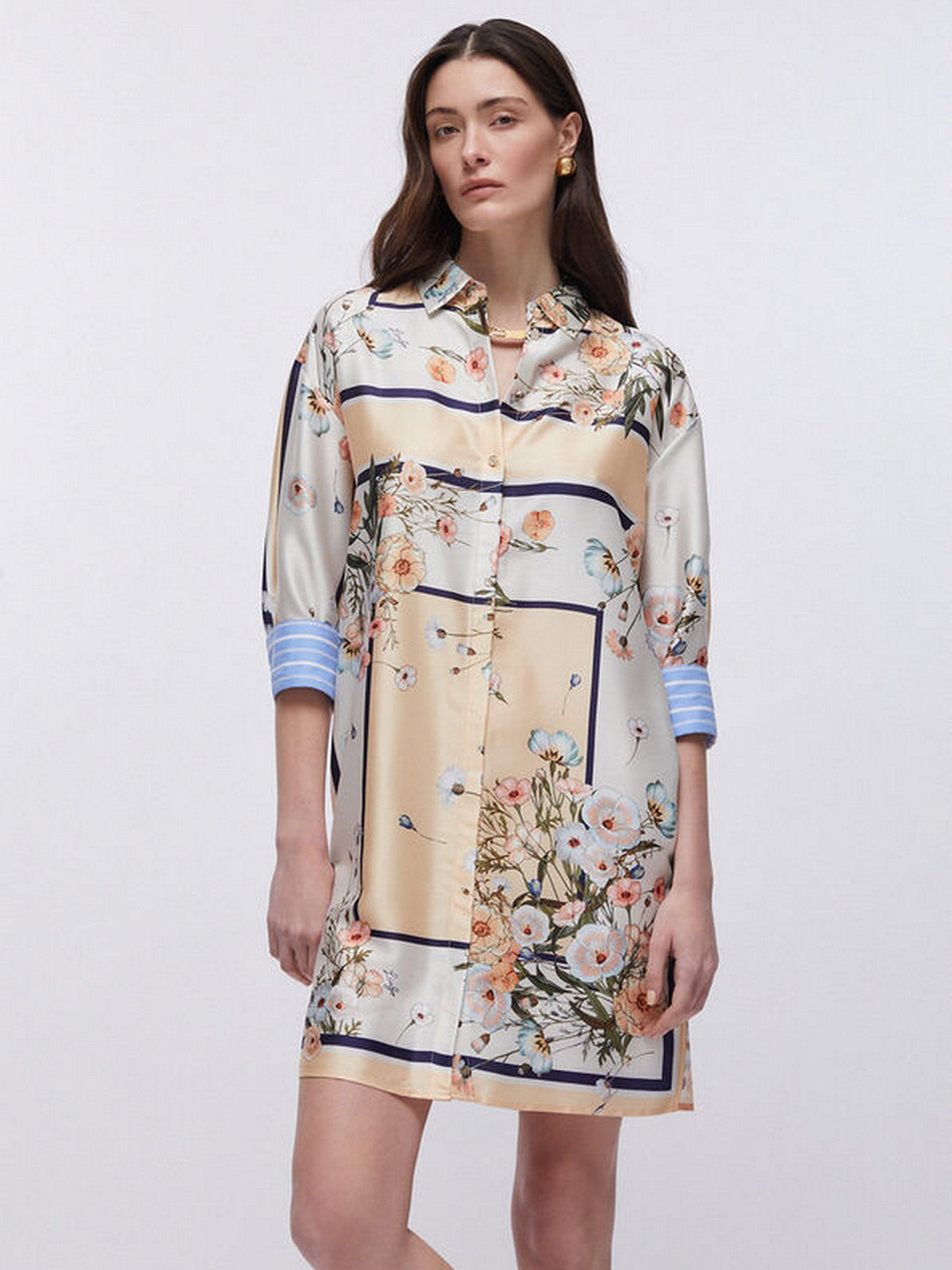 LIU JO WHITE Abito Donna  WA6507T2555 P9547 Blu str/bloom.small