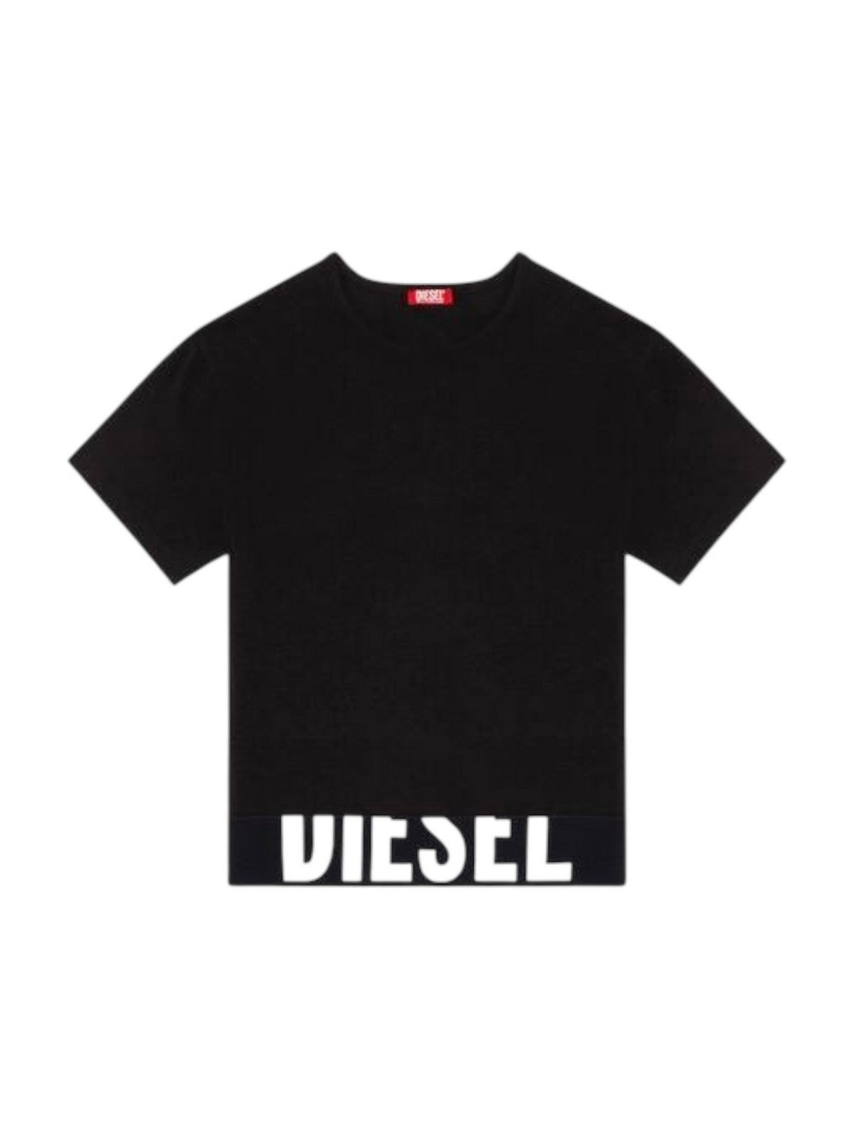DIESEL Damen T-Shirt UFTEE-SPORT-CROPPED-T-SHIRT MAGLIETTA A14593 0HMAU 9XX 001 - SCHWARZ