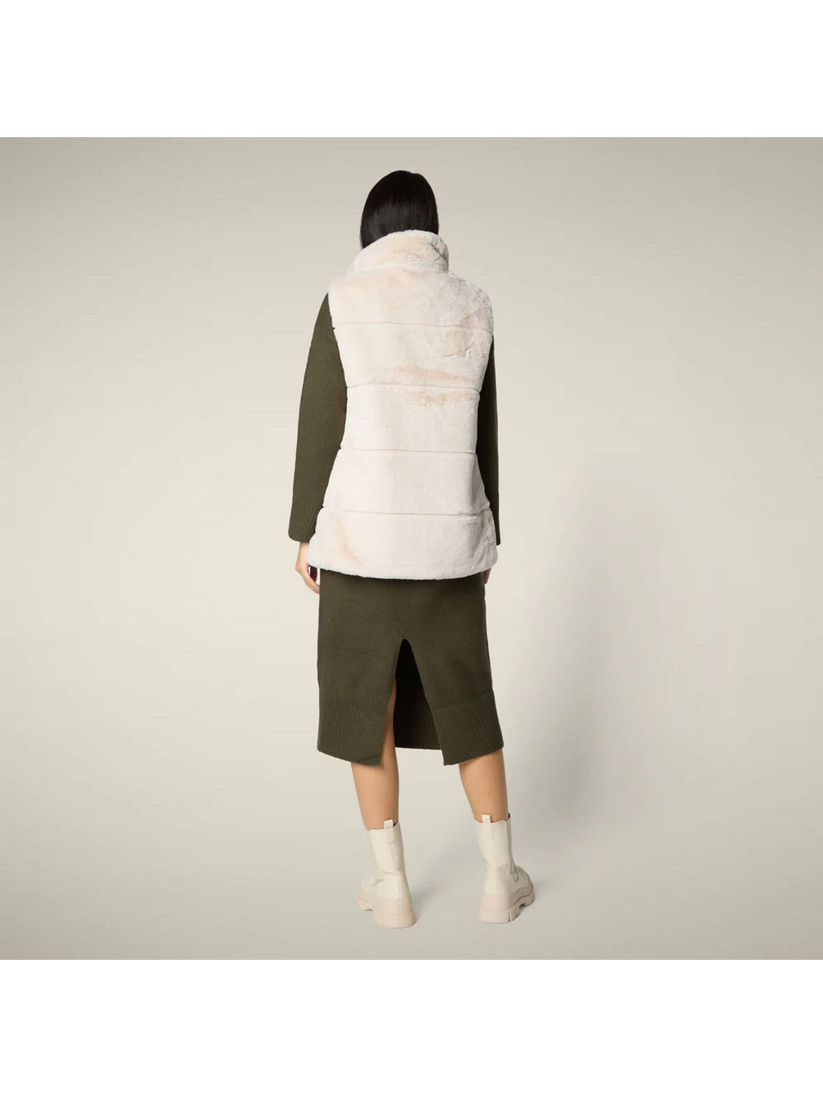 SAVE THE DUCK Gilet Donna NIVES D82493W FURY21 40034 SHORE BEIGE