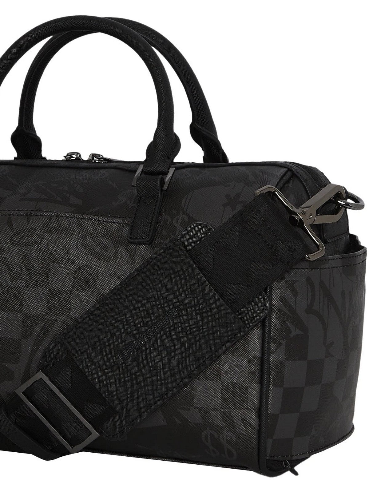 SPRAYGROUND Borsa Uomo 3AM CHECK MINI DUFFEL 910D7503NSZ Grigio gioboutiqueweb