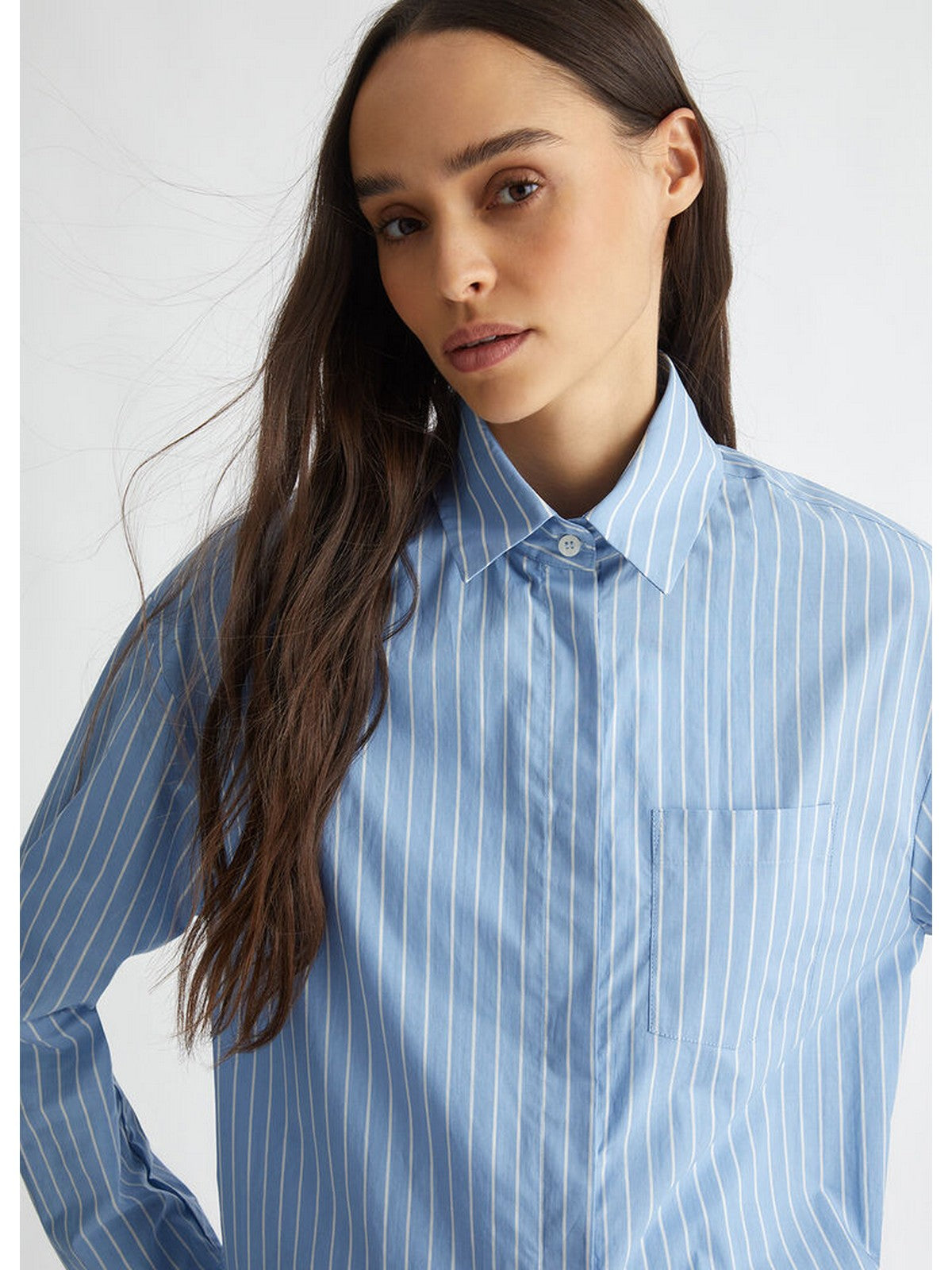 LIU JO WHITE Camicia Donna  WF4199T3904 N9996 Blu gioboutiqueweb