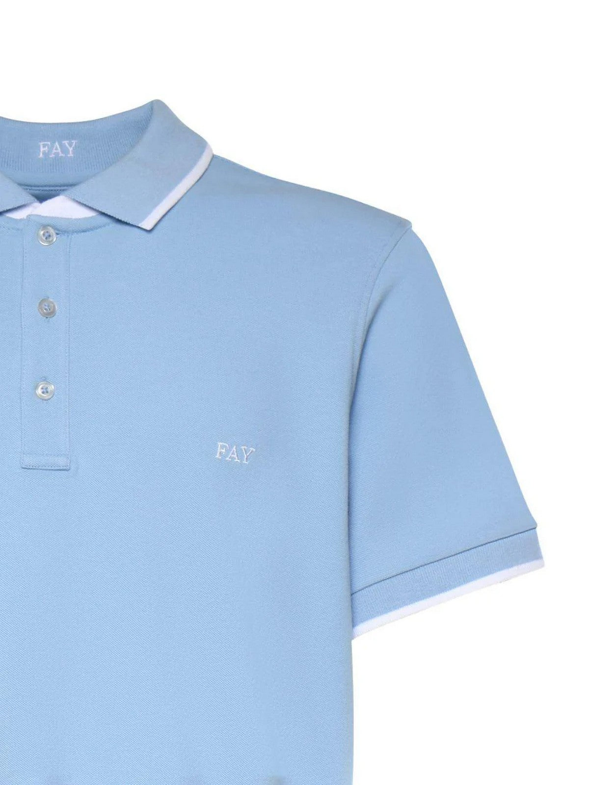 FAY Polo Uomo  NPMB252140STDWU600 AZZURRO CHIARO