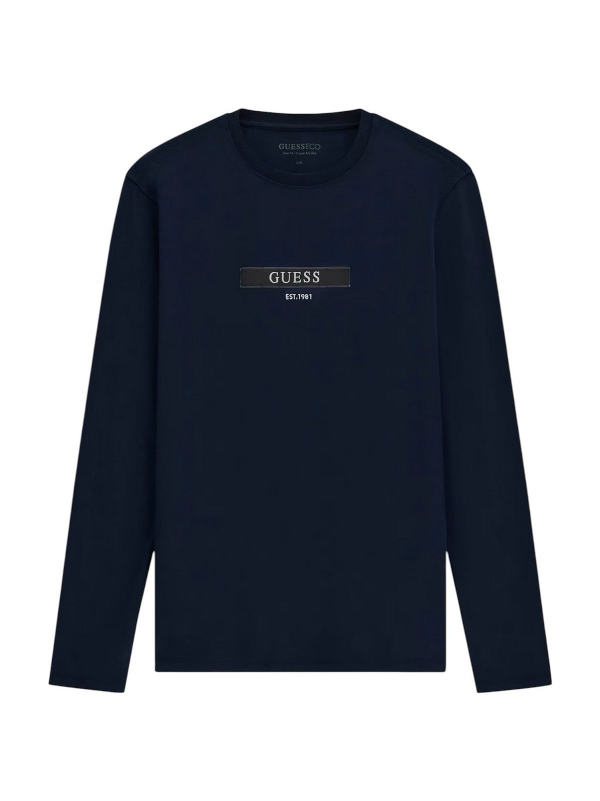 GUESS T-shirt Uomo LS CN LOGO BOX TEE M6RI18 J1314 G7V2 SMART BLUE