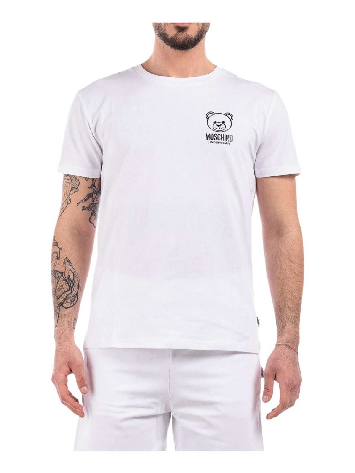 MOSCHINO UNDERWEAR T-Shirt e Polo Uomo  241V1A0703 4406 1 Bianco