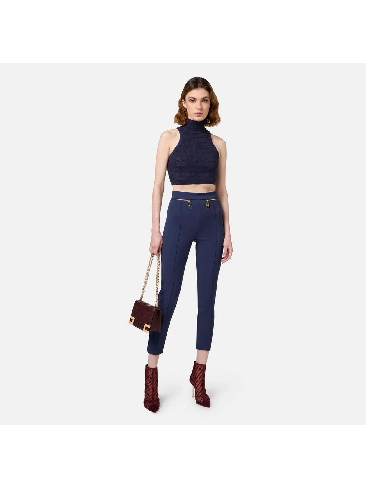 ELISABETTA FRANCHI PA03646E2 B75 blue trousers ELISABETTA FRANCHI PA03646E2 B75 blue trousers