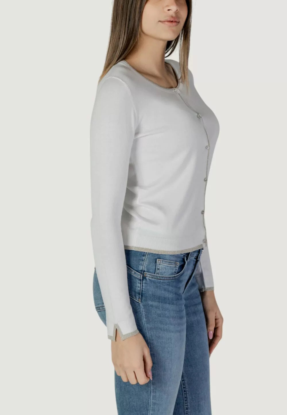 LIU JO WHITE Cardigan Donna  WXX056MS49I 10701 Bianco gioboutiqueweb
