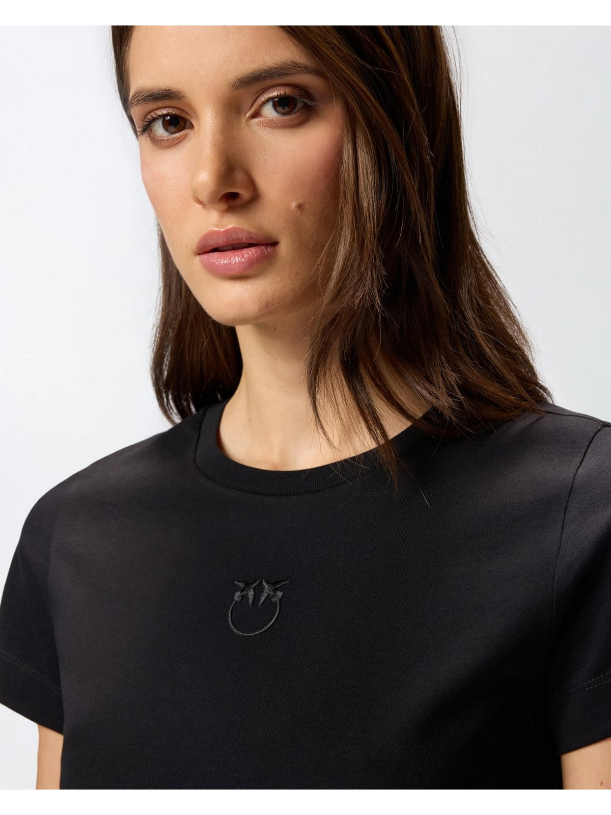 PINKO T-shirt Donna BUSSOLOTTO T-SHIRT 100355-A2RD Z99 NERO LIMOUSINE