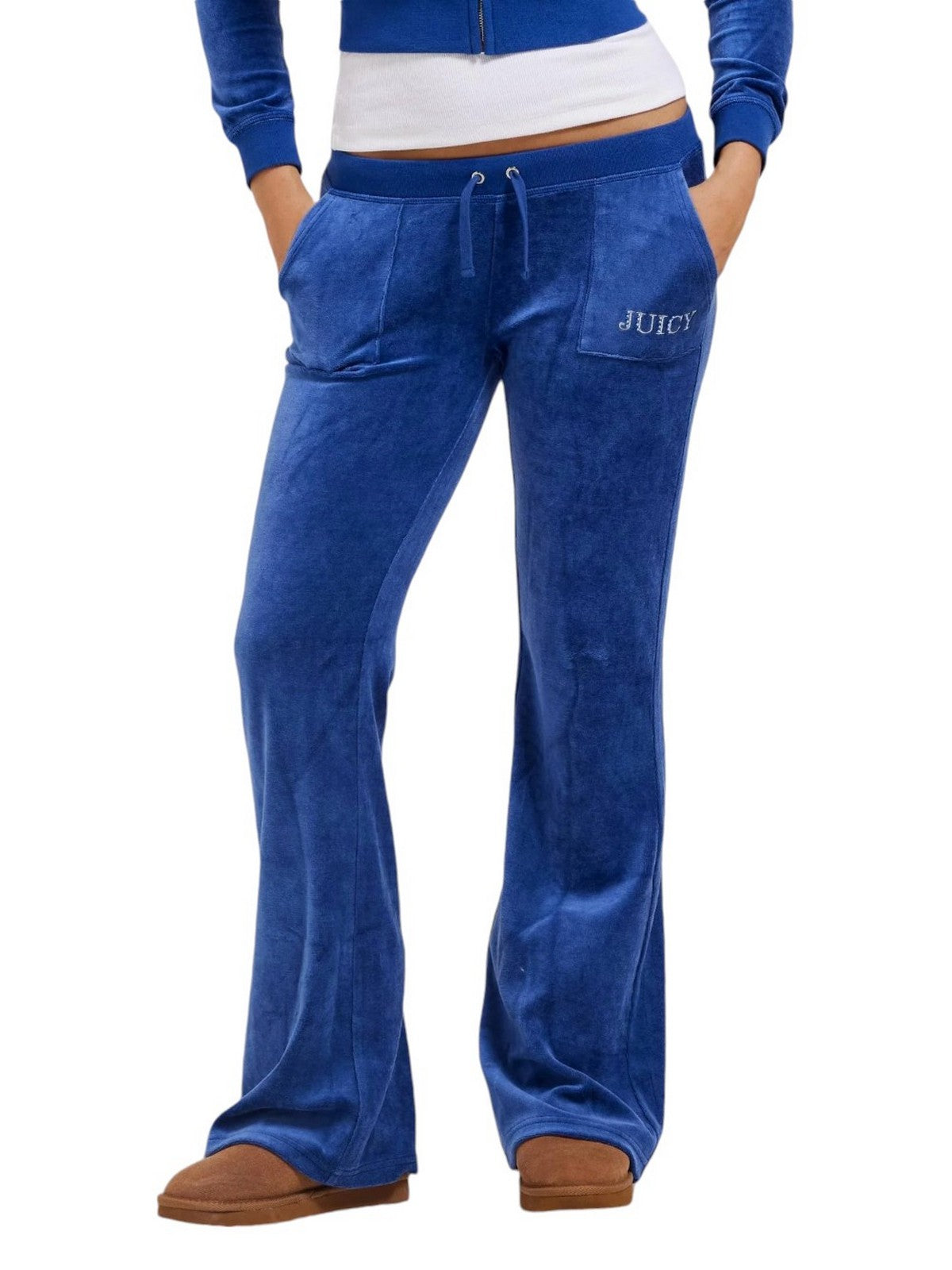 JUICY COUTURE Pantalone Donna Caisa Crown H.Low Rise Pa VIJB70403WC6J65 Blu gioboutiqueweb